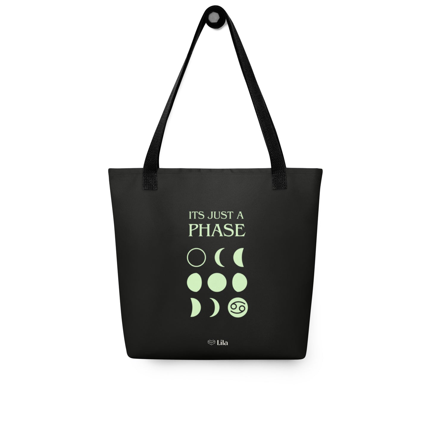 It's Just a Phase (Cancer season 2024) Lunar Canvas Tote Bag