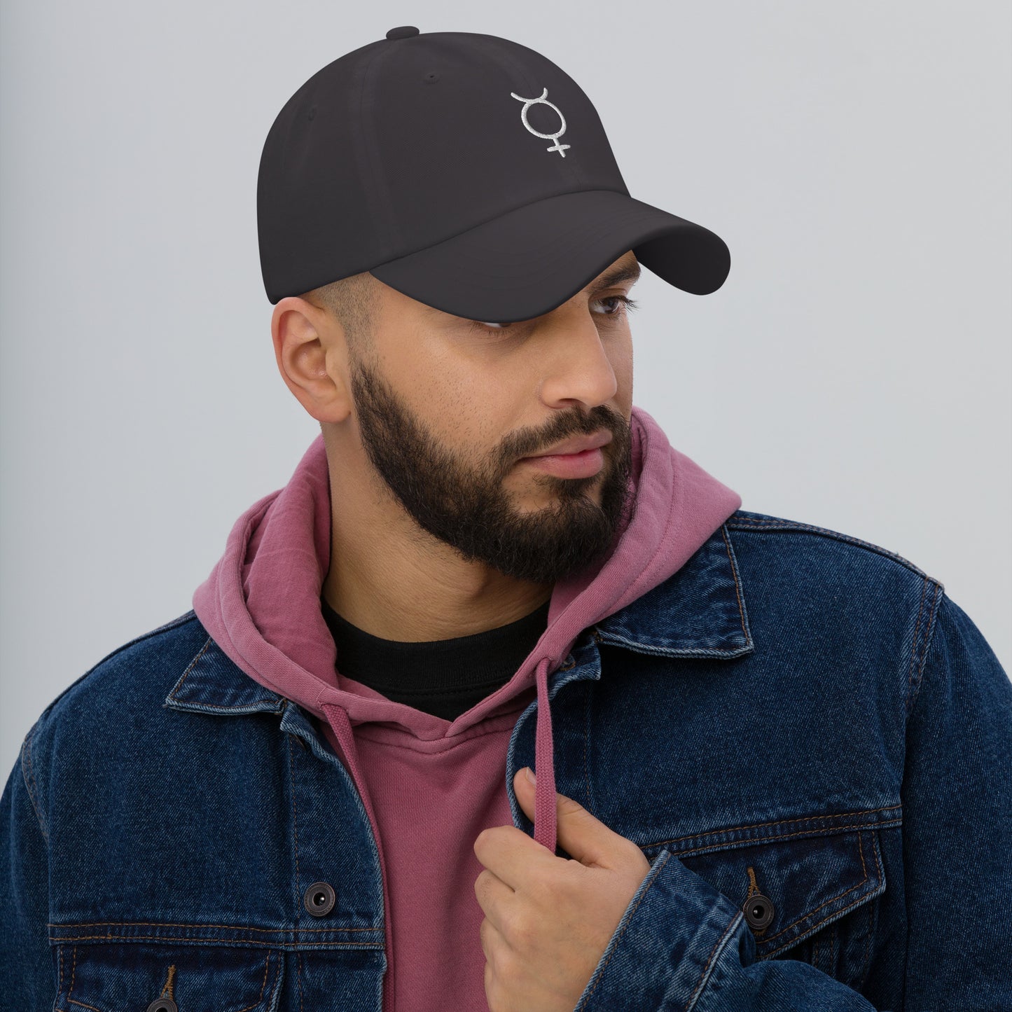Mercury White Writing Dad hat