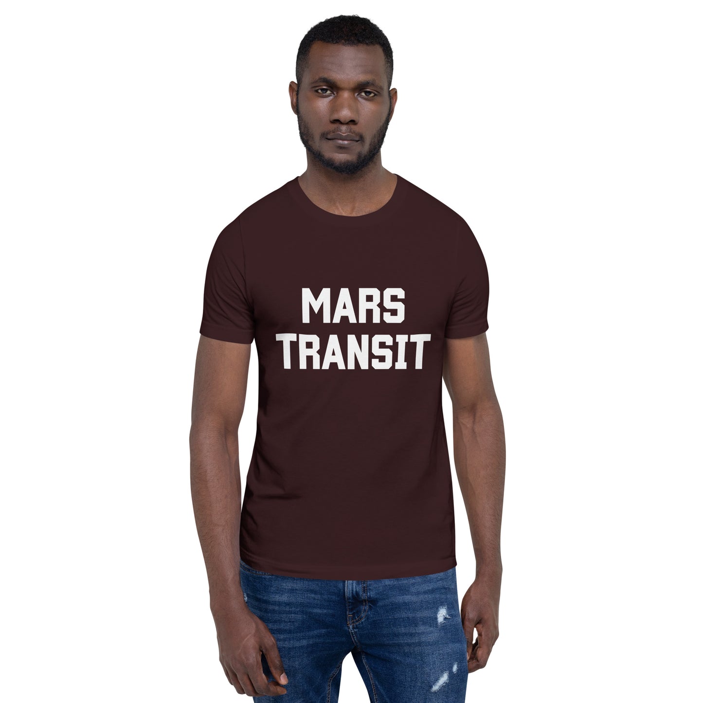 Mars Transit in White Unisex t-shirt