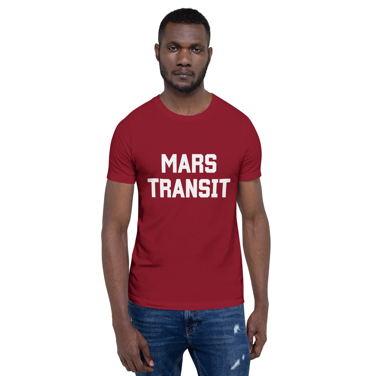 Mars Transit in White Unisex t-shirt