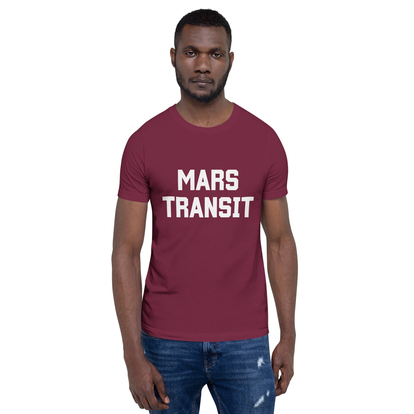 Mars Transit in White Unisex t-shirt