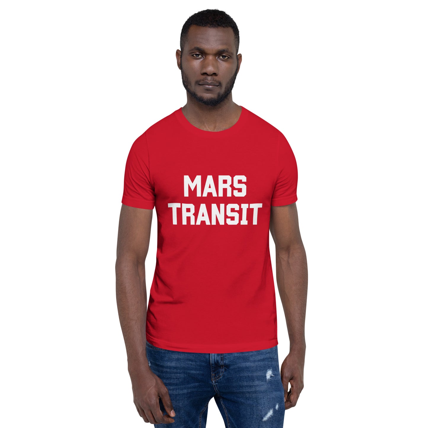 Mars Transit in White Unisex t-shirt