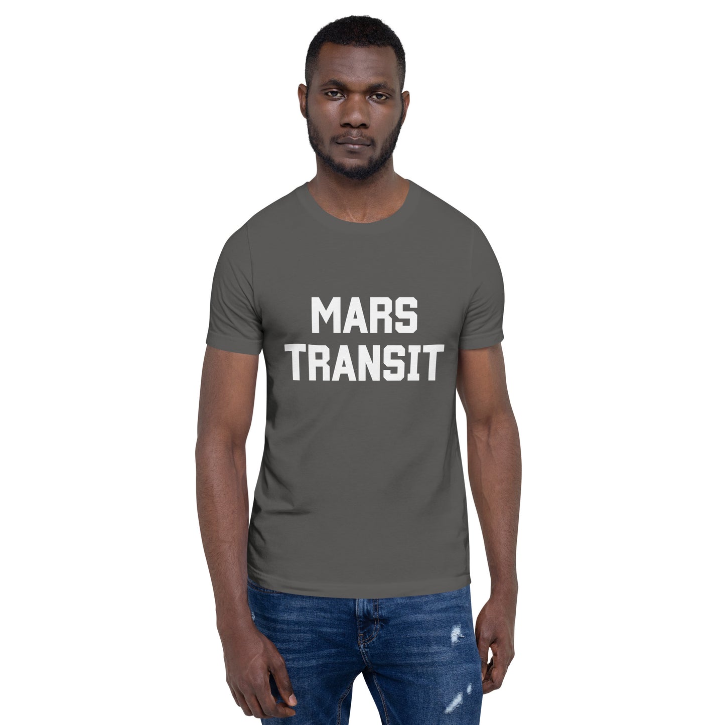 Mars Transit in White Unisex t-shirt