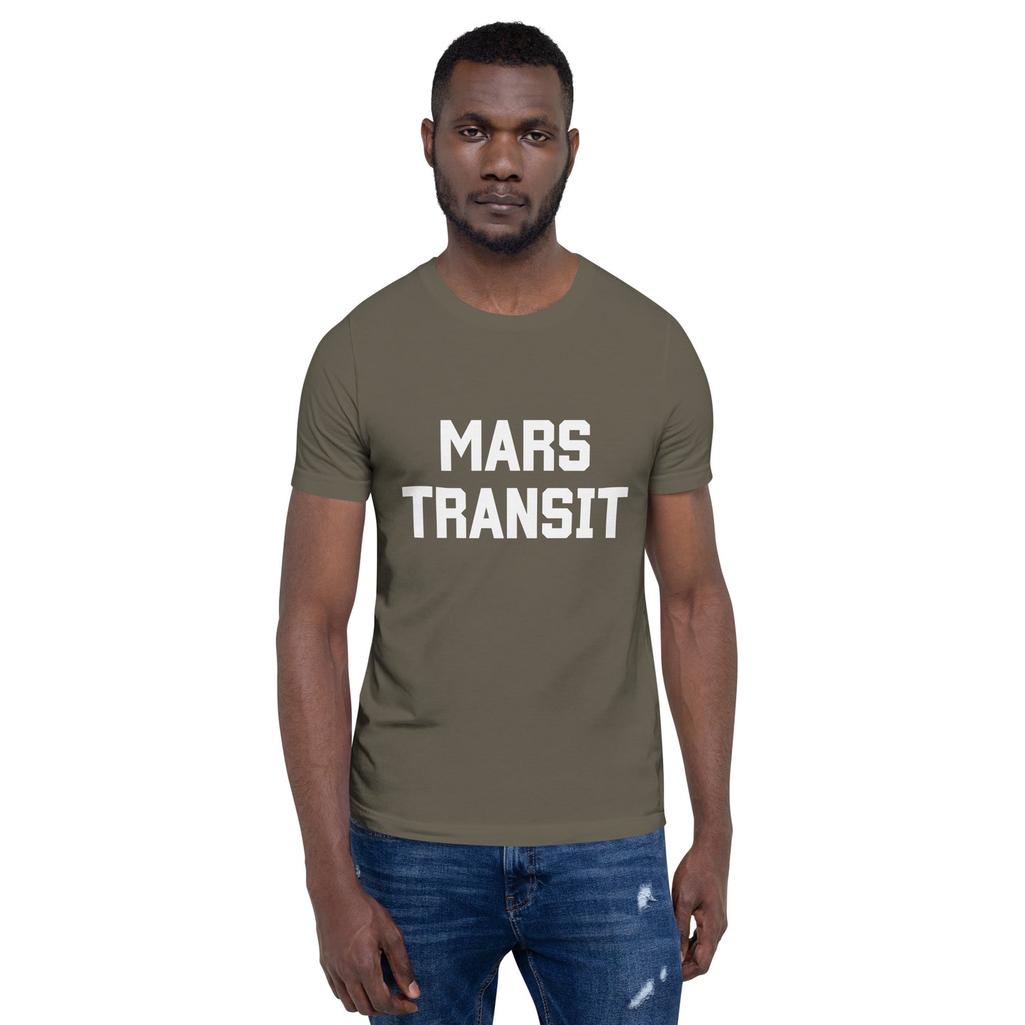 Mars Transit in White Unisex t-shirt
