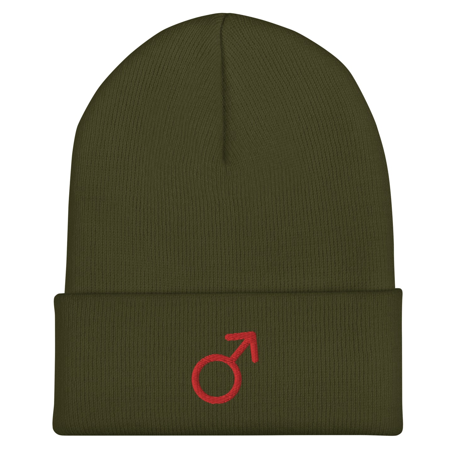 Mars in Red Cuffed Beanie