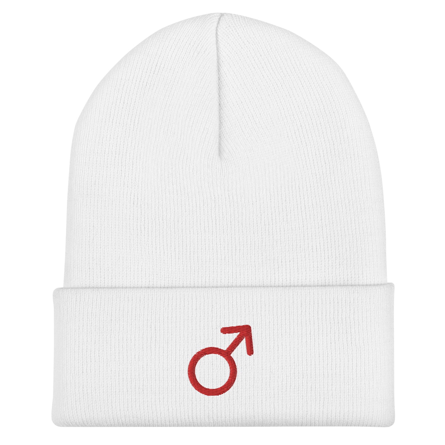 Mars in Red Cuffed Beanie
