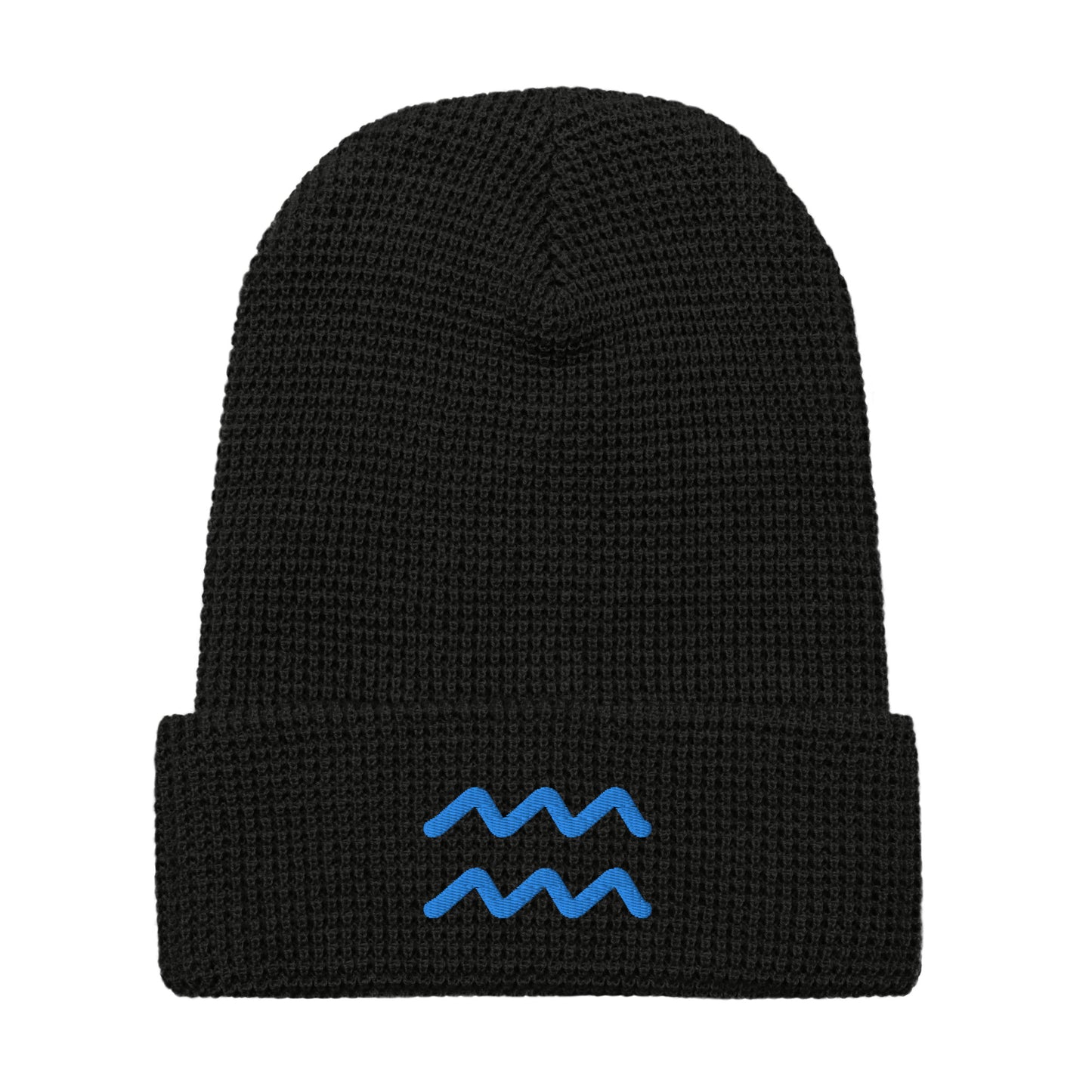 Aquarius in Light Blue Waffle beanie