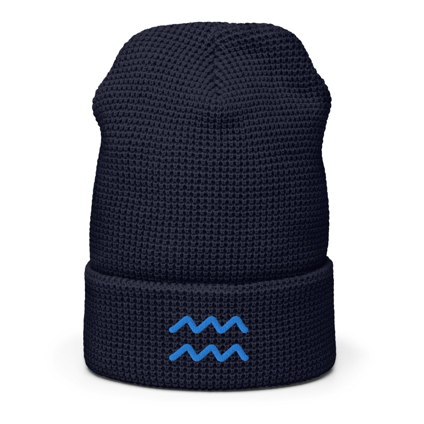 Aquarius in Light Blue Waffle beanie