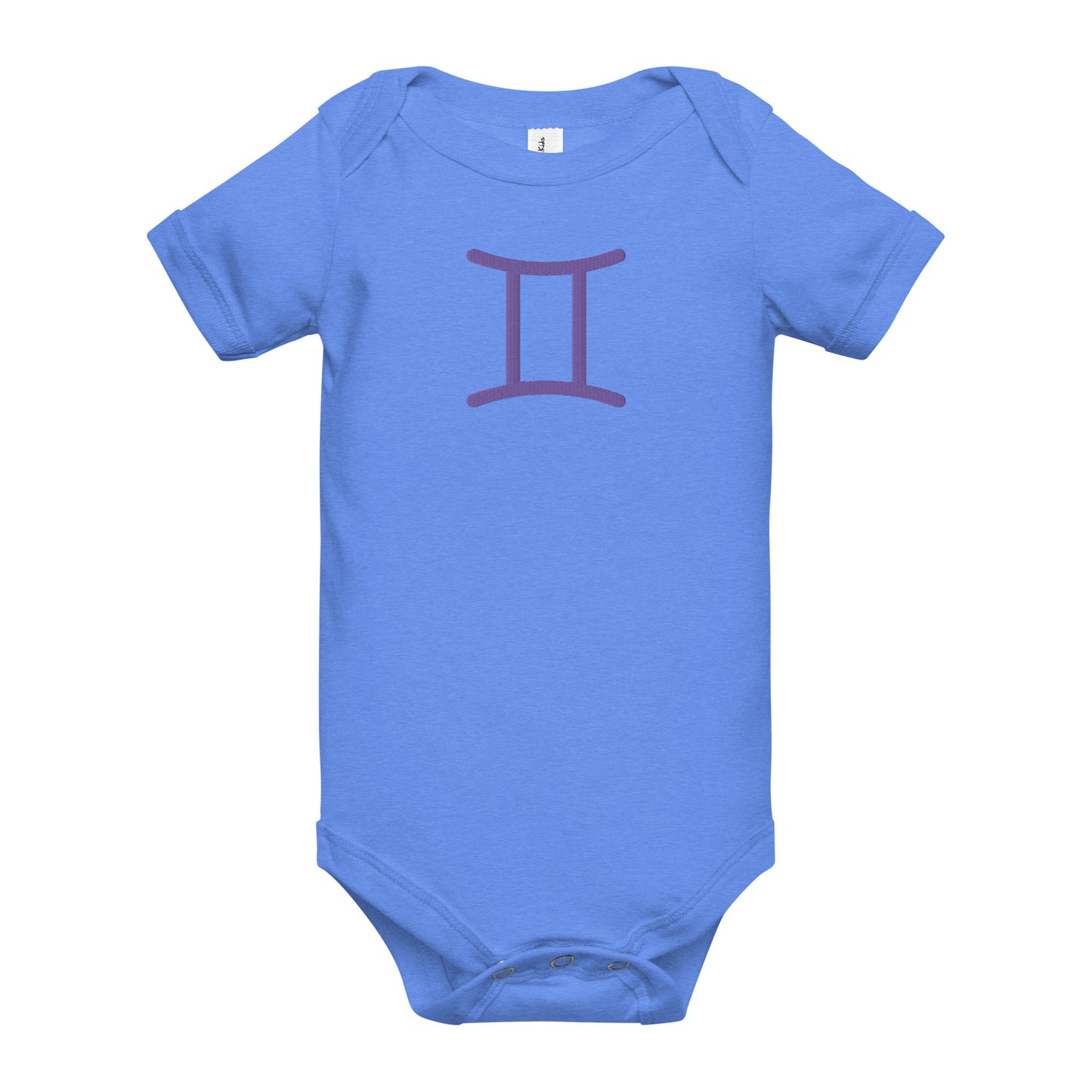 Embroidered Gemini Baby short sleeve onesie