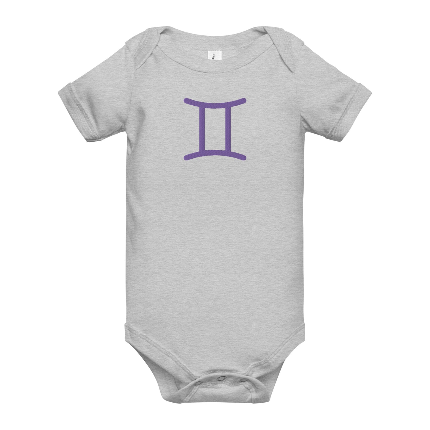 Embroidered Gemini Baby short sleeve onesie