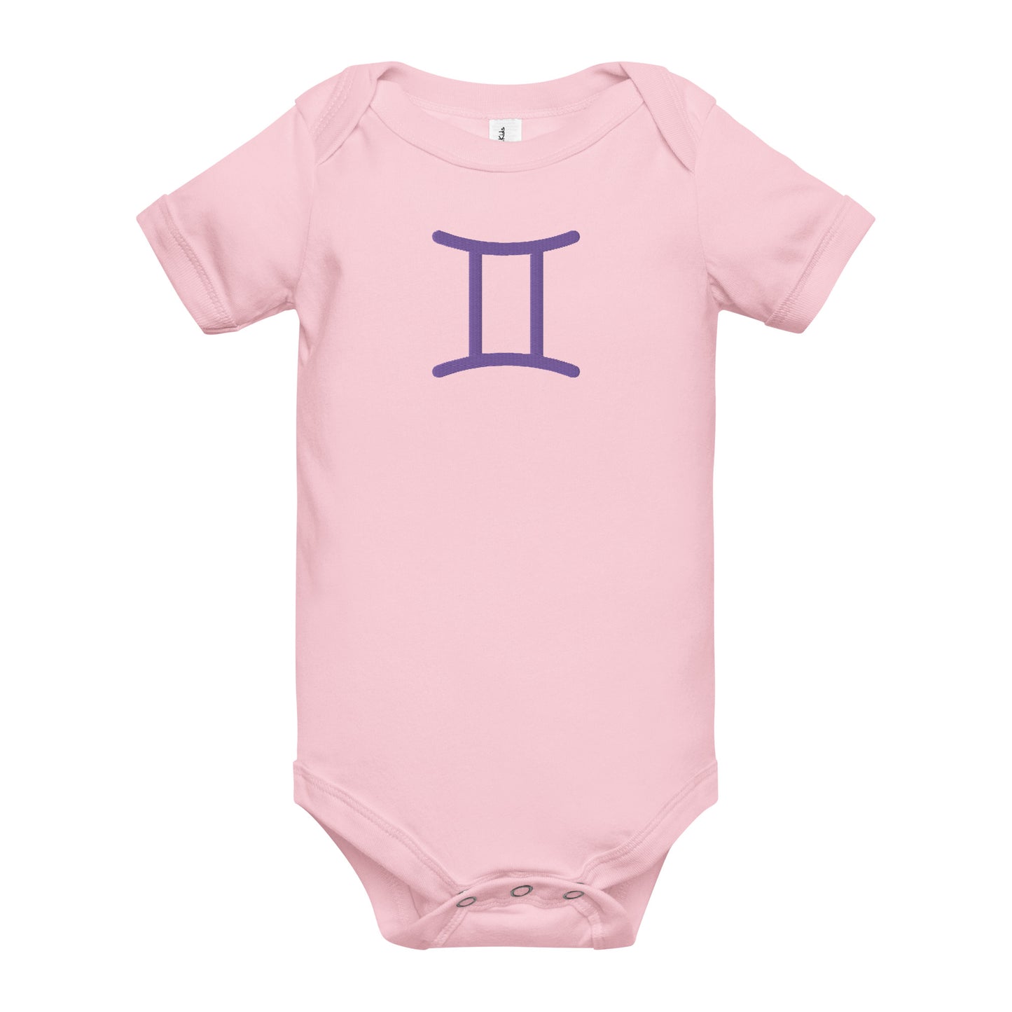 Embroidered Gemini Baby short sleeve onesie