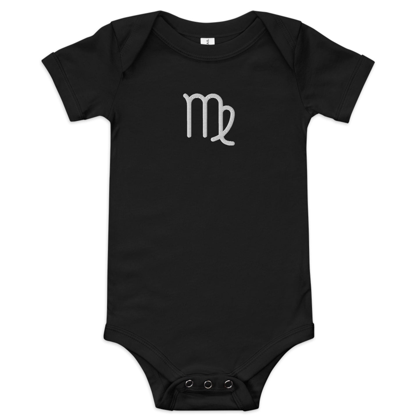 Embroidered Virgo Baby short sleeve onesie