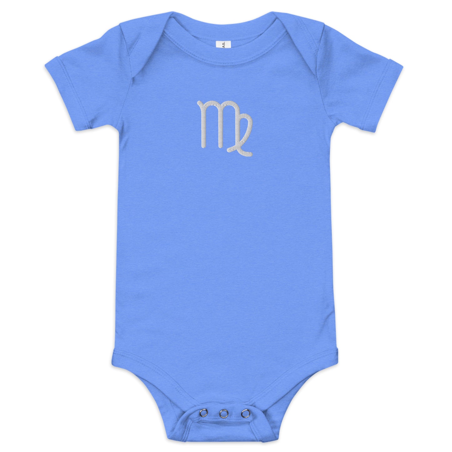 Embroidered Virgo Baby short sleeve onesie