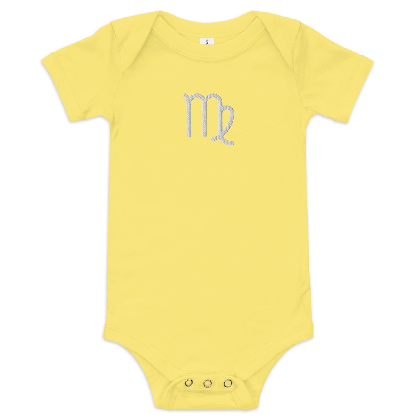 Embroidered Virgo Baby short sleeve onesie