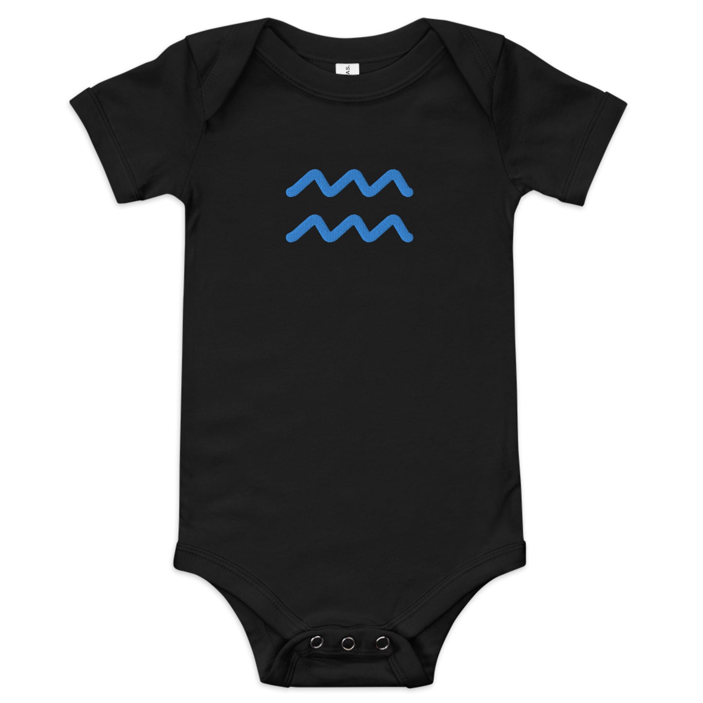 Embroidered Aquarius Baby short sleeve onesie