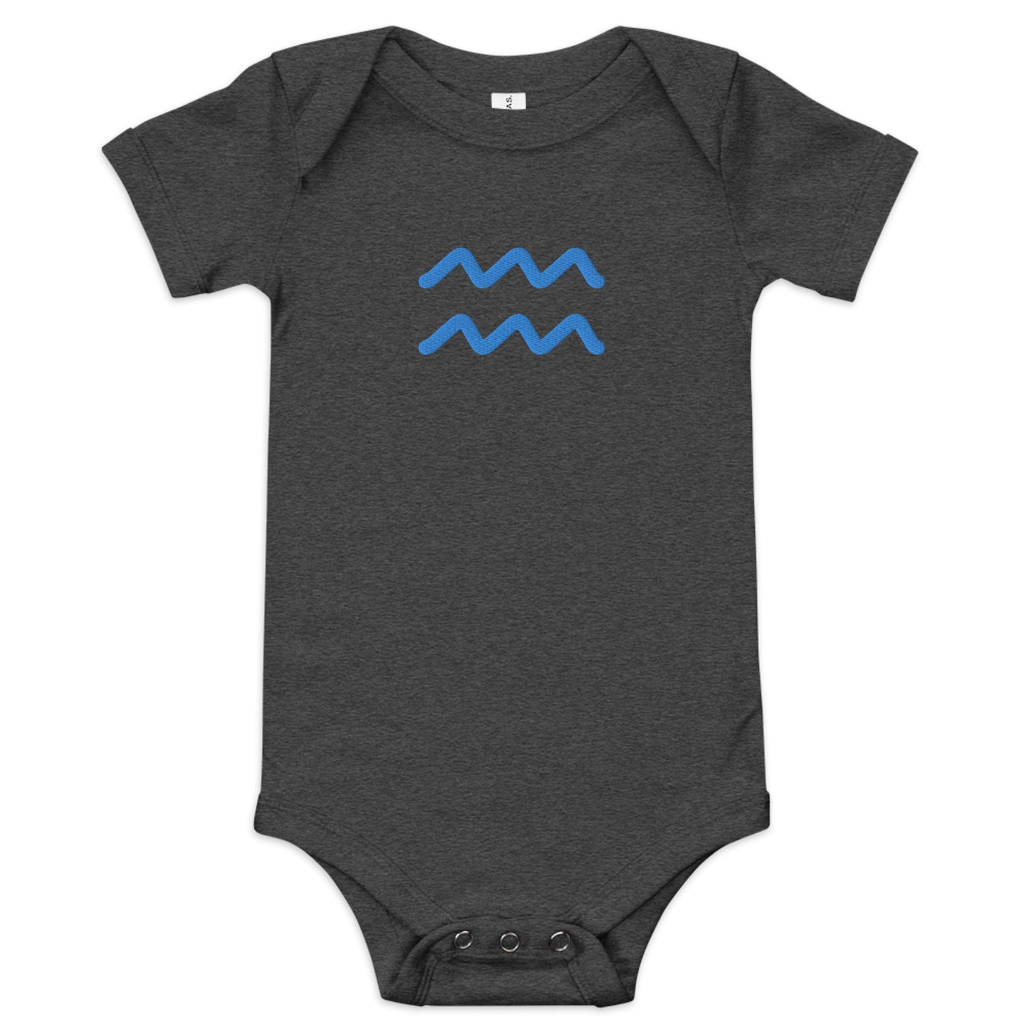Embroidered Aquarius Baby short sleeve onesie