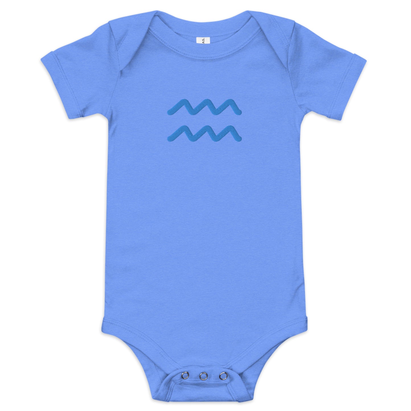 Embroidered Aquarius Baby short sleeve onesie