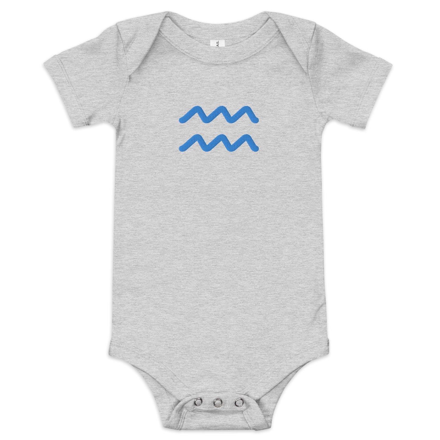Embroidered Aquarius Baby short sleeve onesie