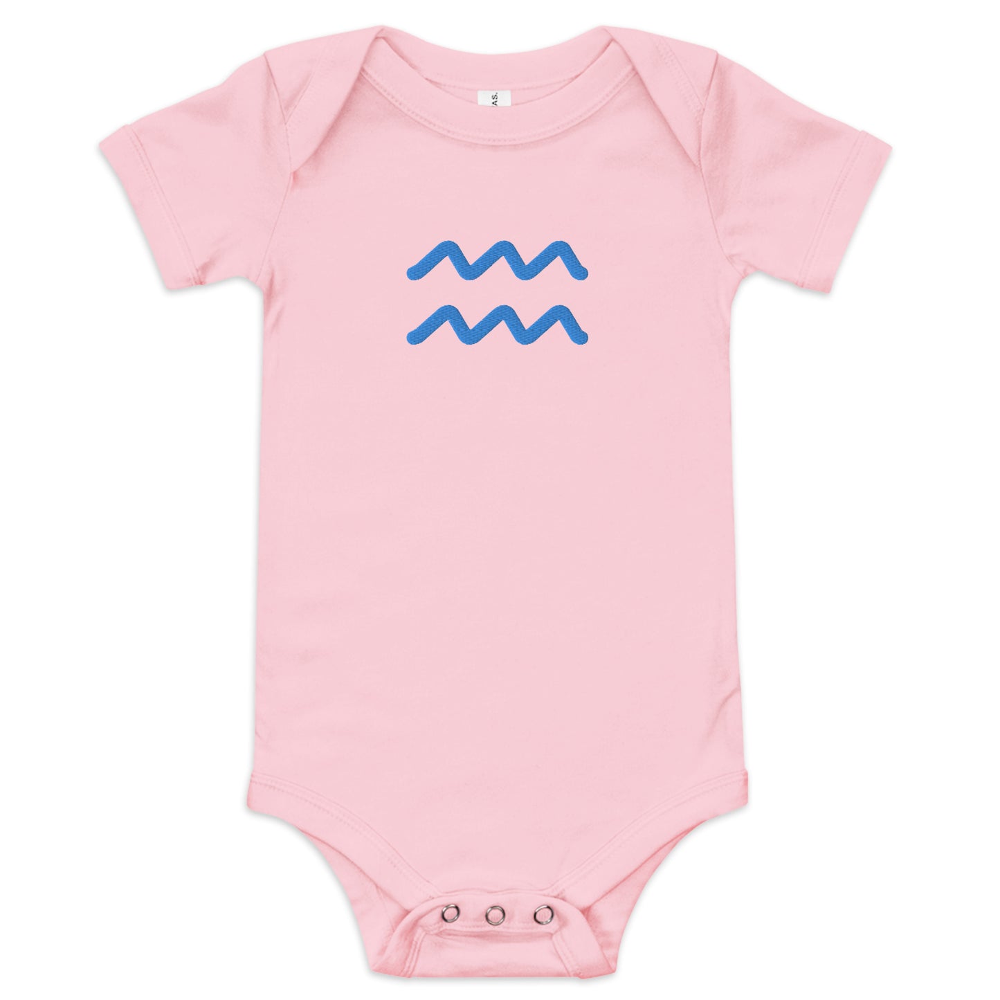Embroidered Aquarius Baby short sleeve onesie