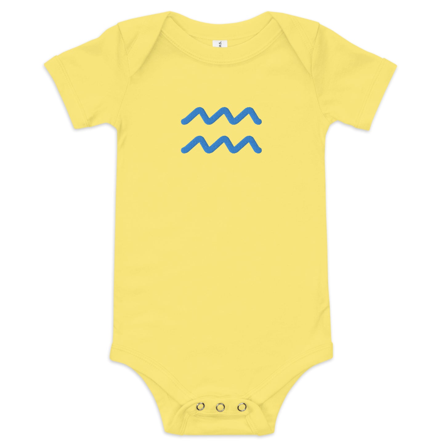 Embroidered Aquarius Baby short sleeve onesie