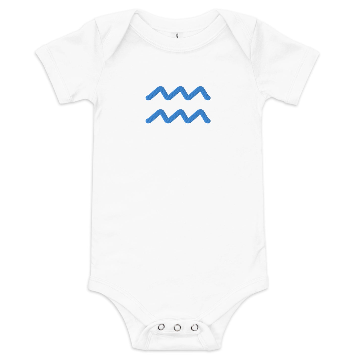 Embroidered Aquarius Baby short sleeve onesie
