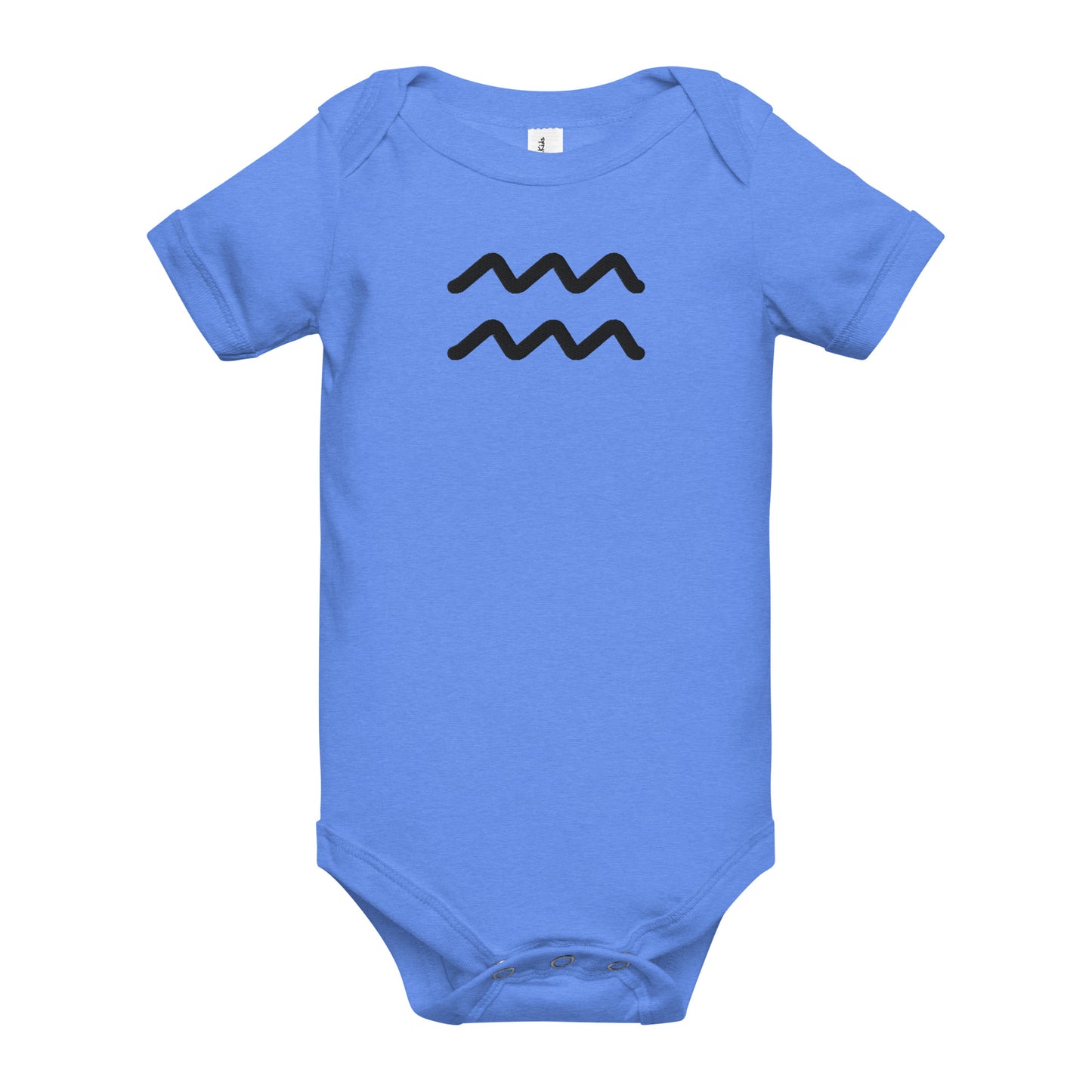 Embroidered Aquarius Baby short sleeve onesie