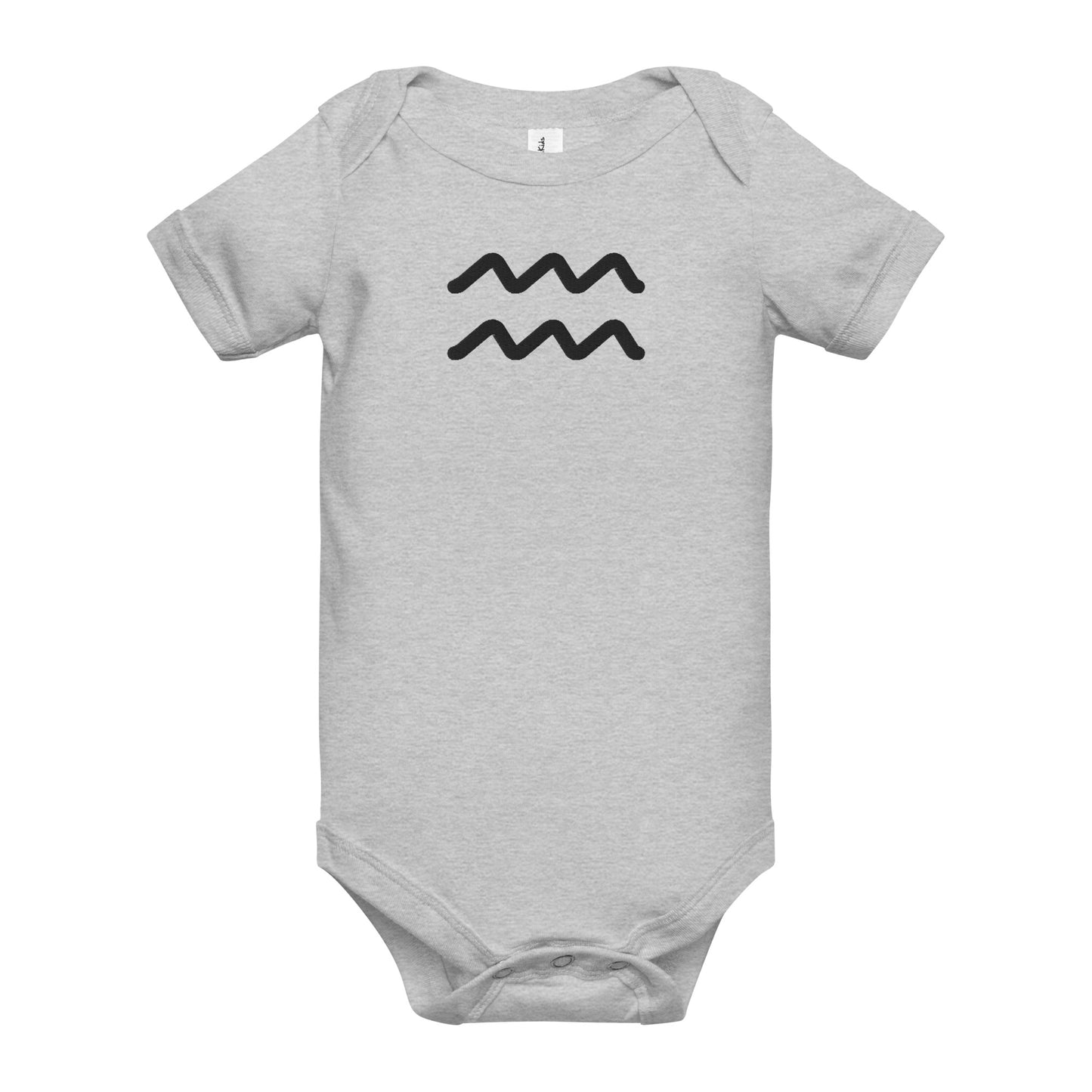 Embroidered Aquarius Baby short sleeve onesie