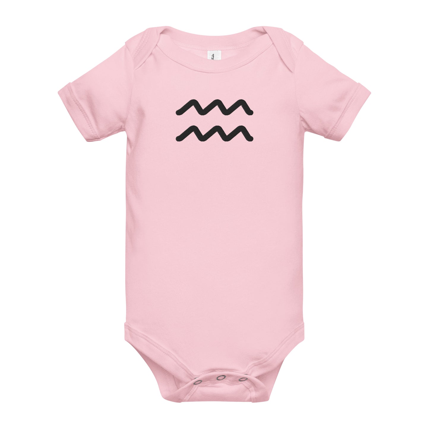 Embroidered Aquarius Baby short sleeve onesie