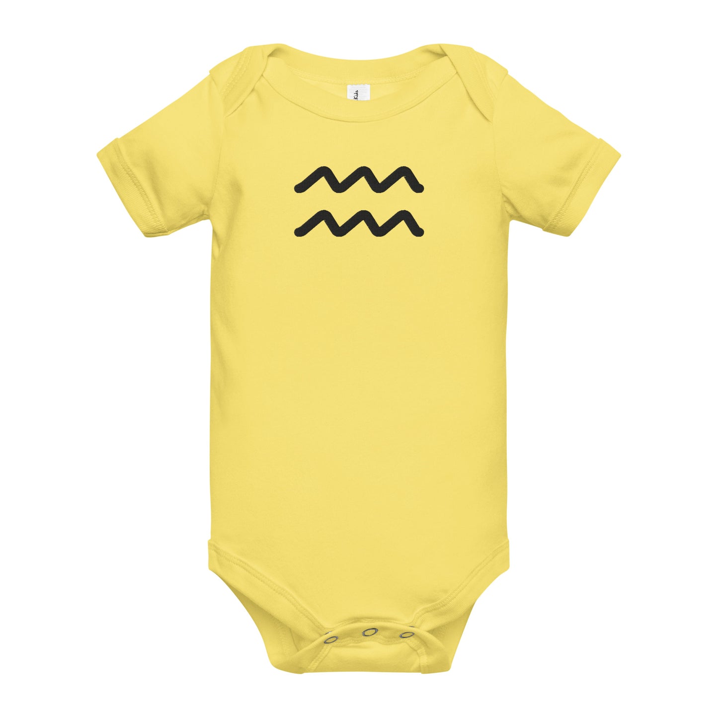 Embroidered Aquarius Baby short sleeve onesie
