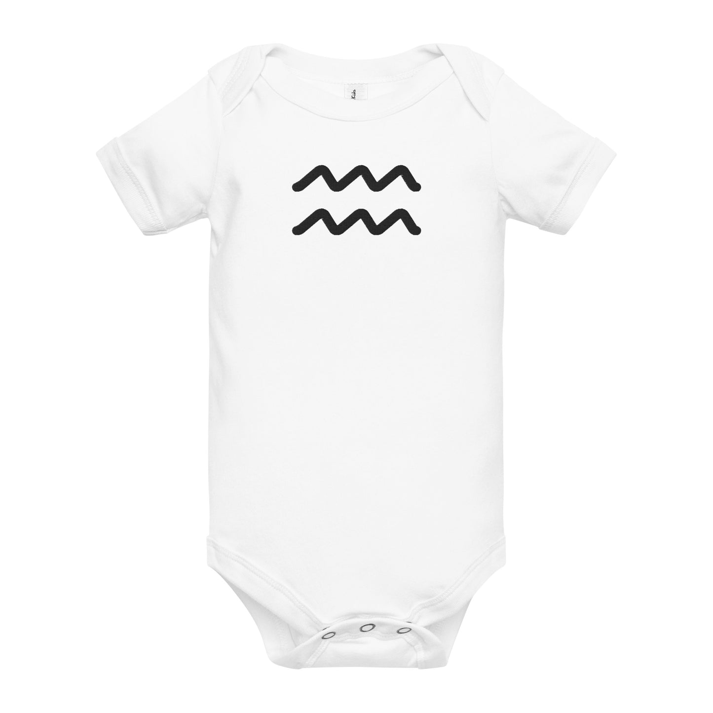 Embroidered Aquarius Baby short sleeve onesie