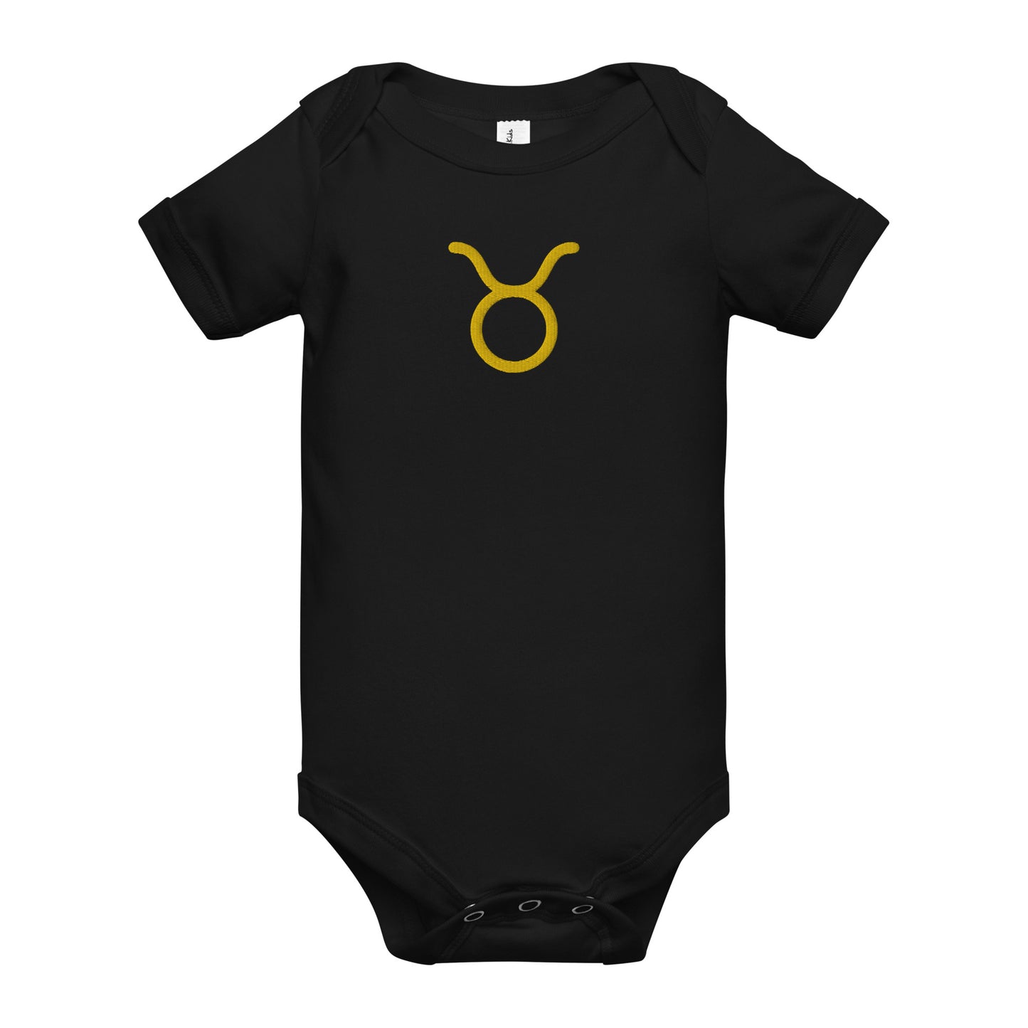 Embroidered Taurus Baby short sleeve onesie