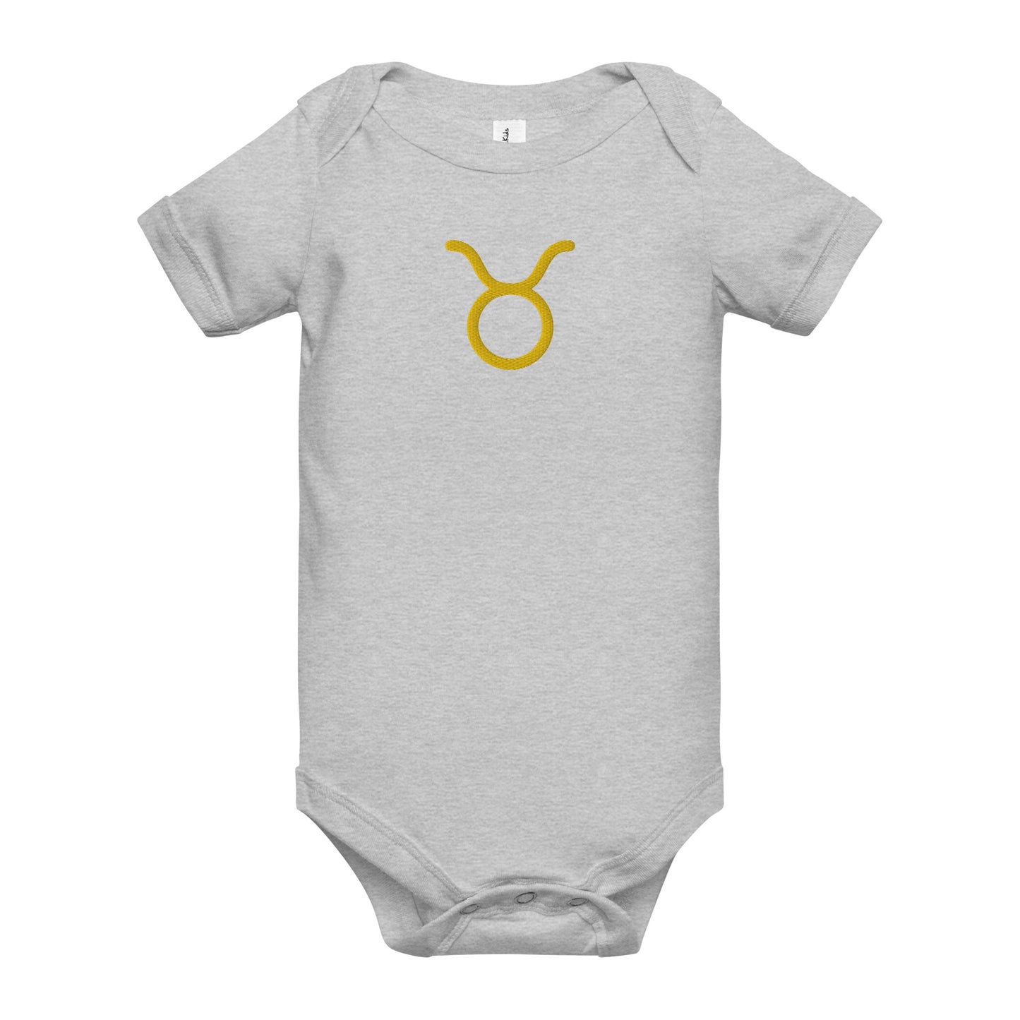 Embroidered Taurus Baby short sleeve onesie