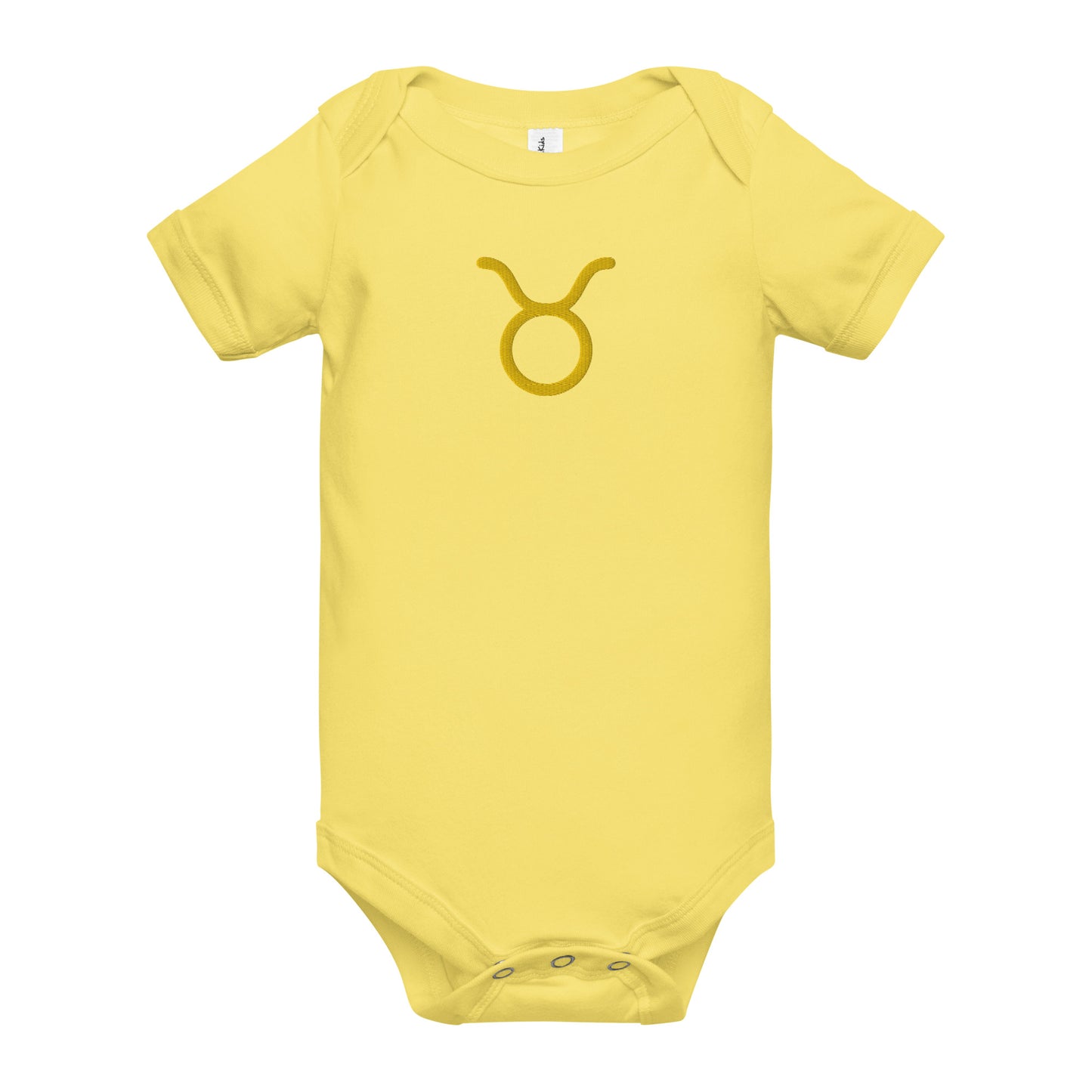Embroidered Taurus Baby short sleeve onesie