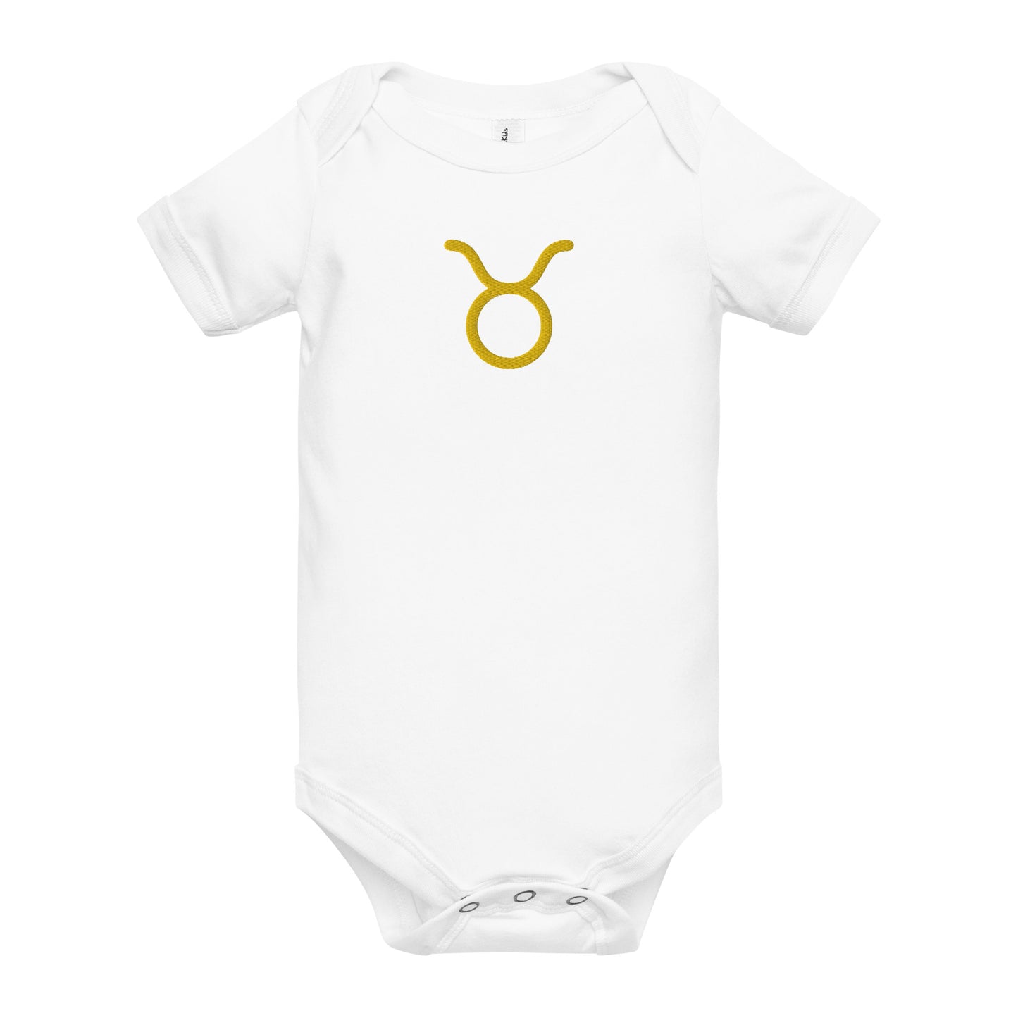 Embroidered Taurus Baby short sleeve onesie