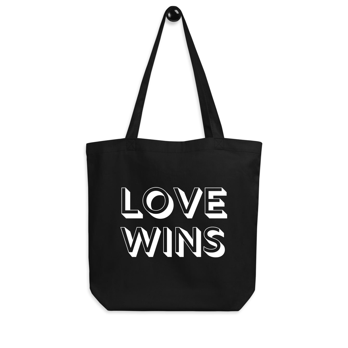Love Wins Black Eco Tote Bag