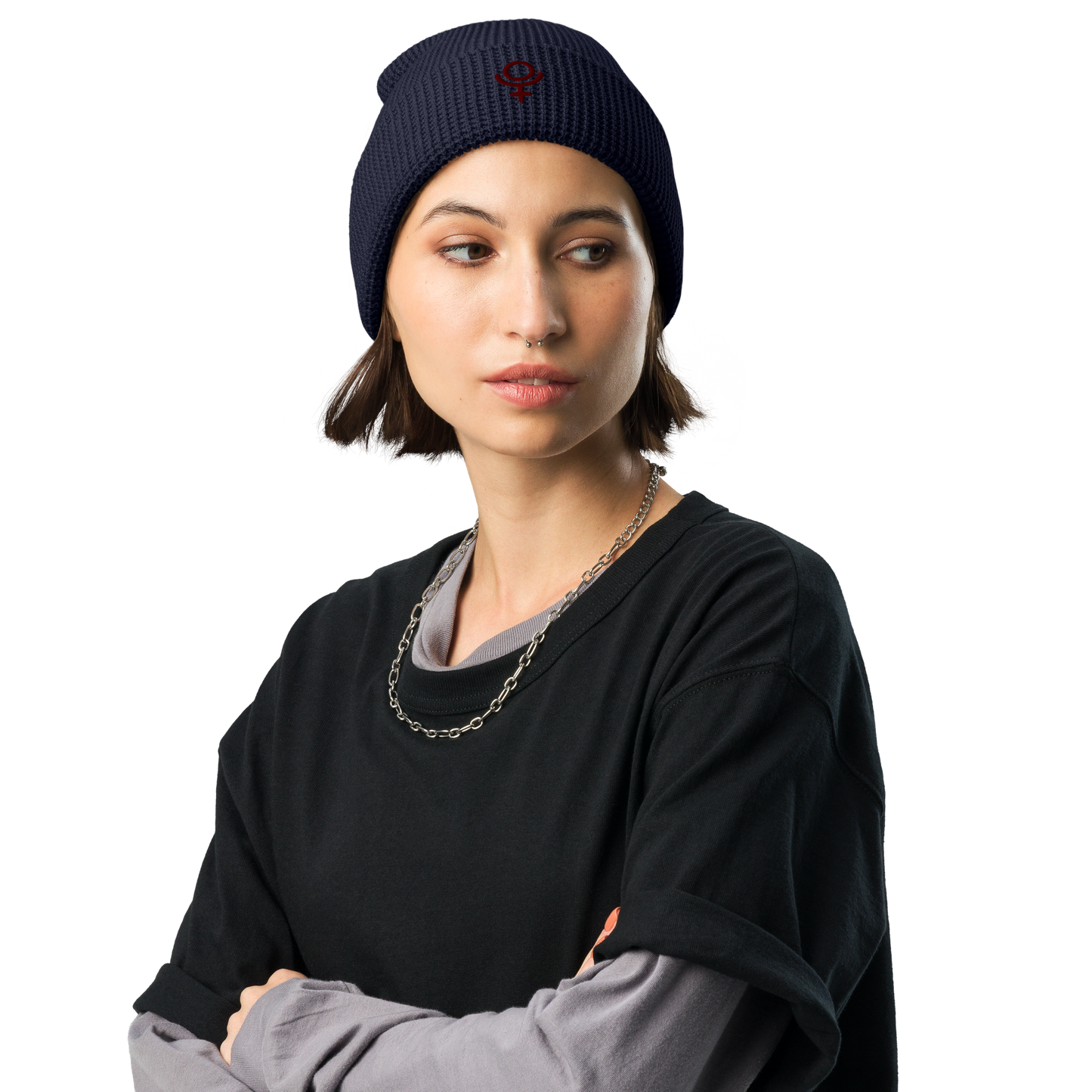 Pluto Waffle Beanie Red