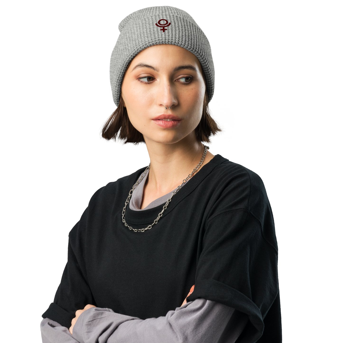 Pluto Waffle Beanie Red