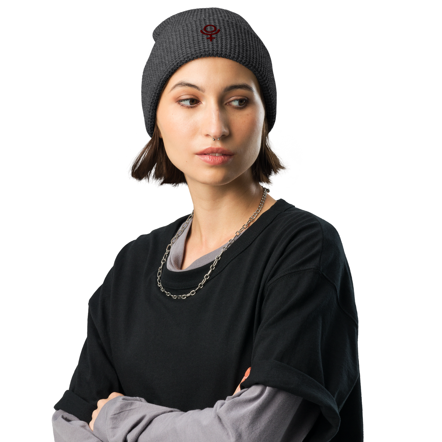Pluto Waffle Beanie Red