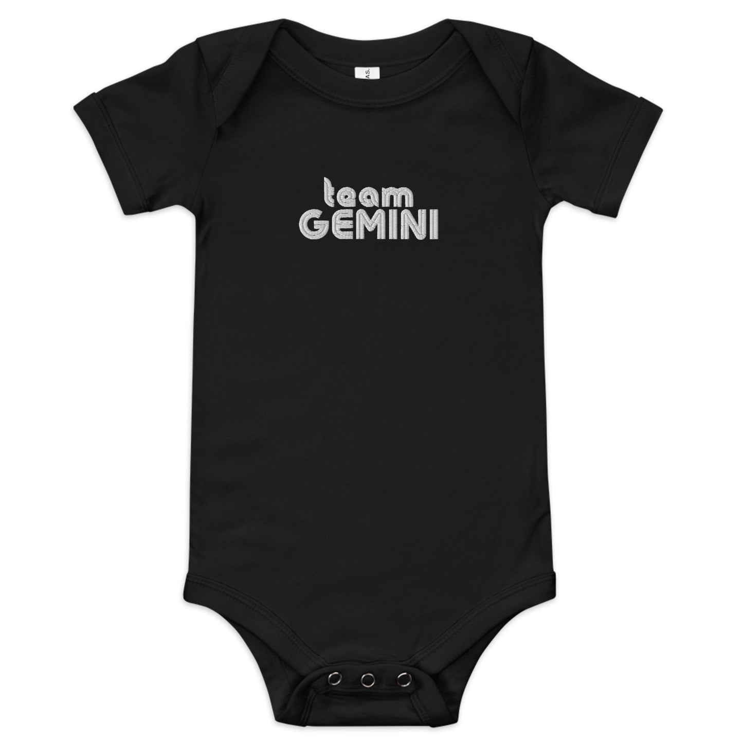 Gemini Embroidered Baby short sleeve onesie copy