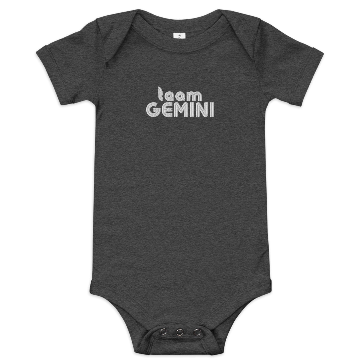 Gemini Embroidered Baby short sleeve onesie copy