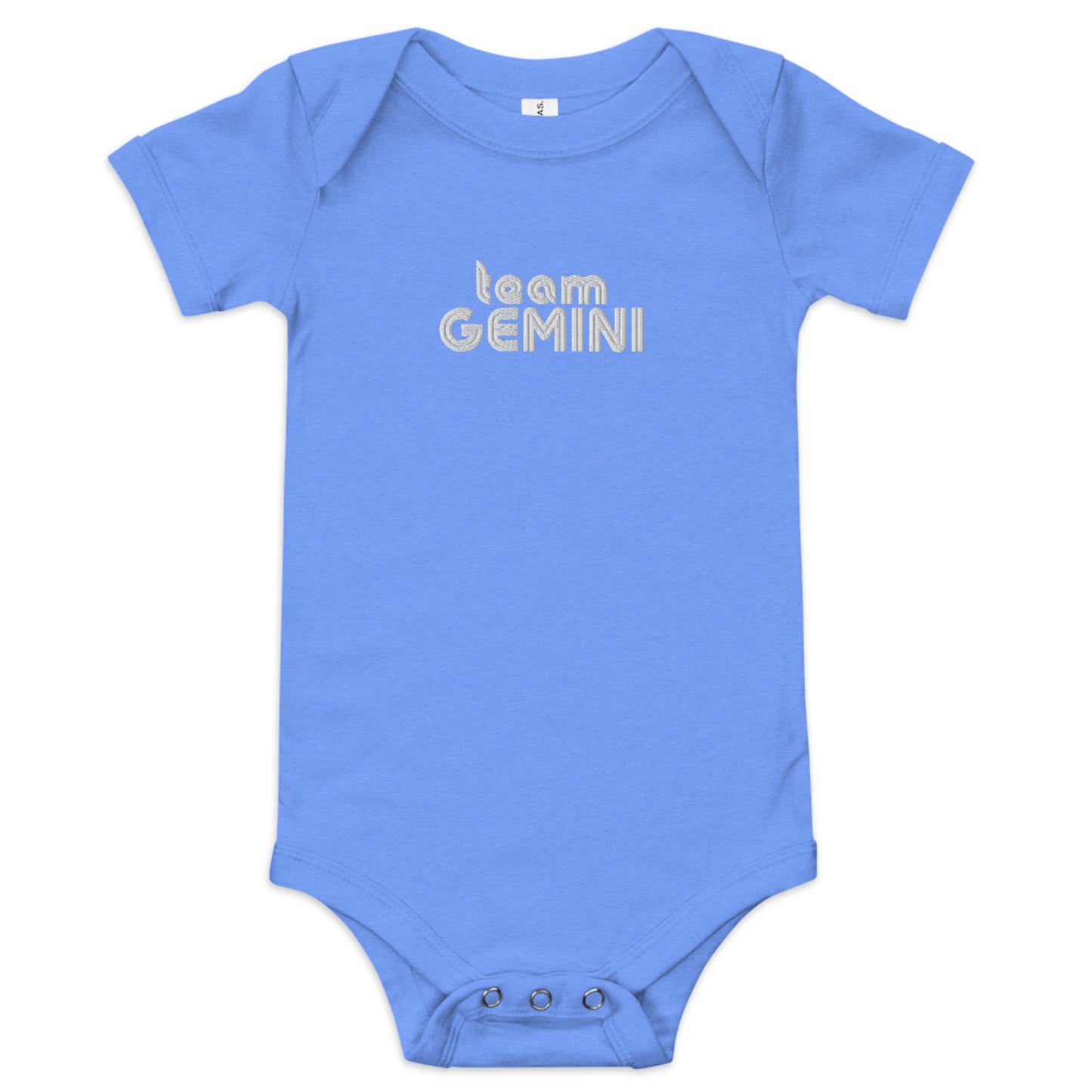 Gemini Embroidered Baby short sleeve onesie copy