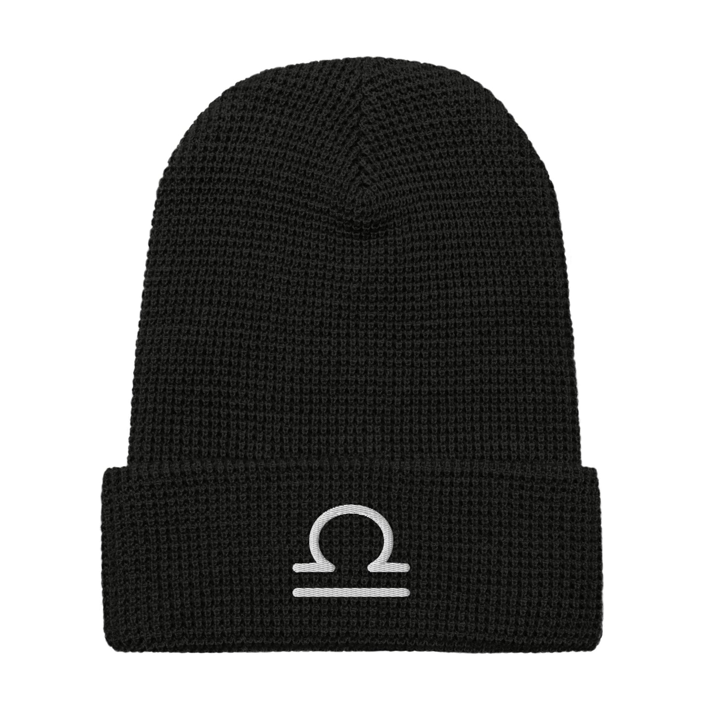 White Libra Waffle beanie