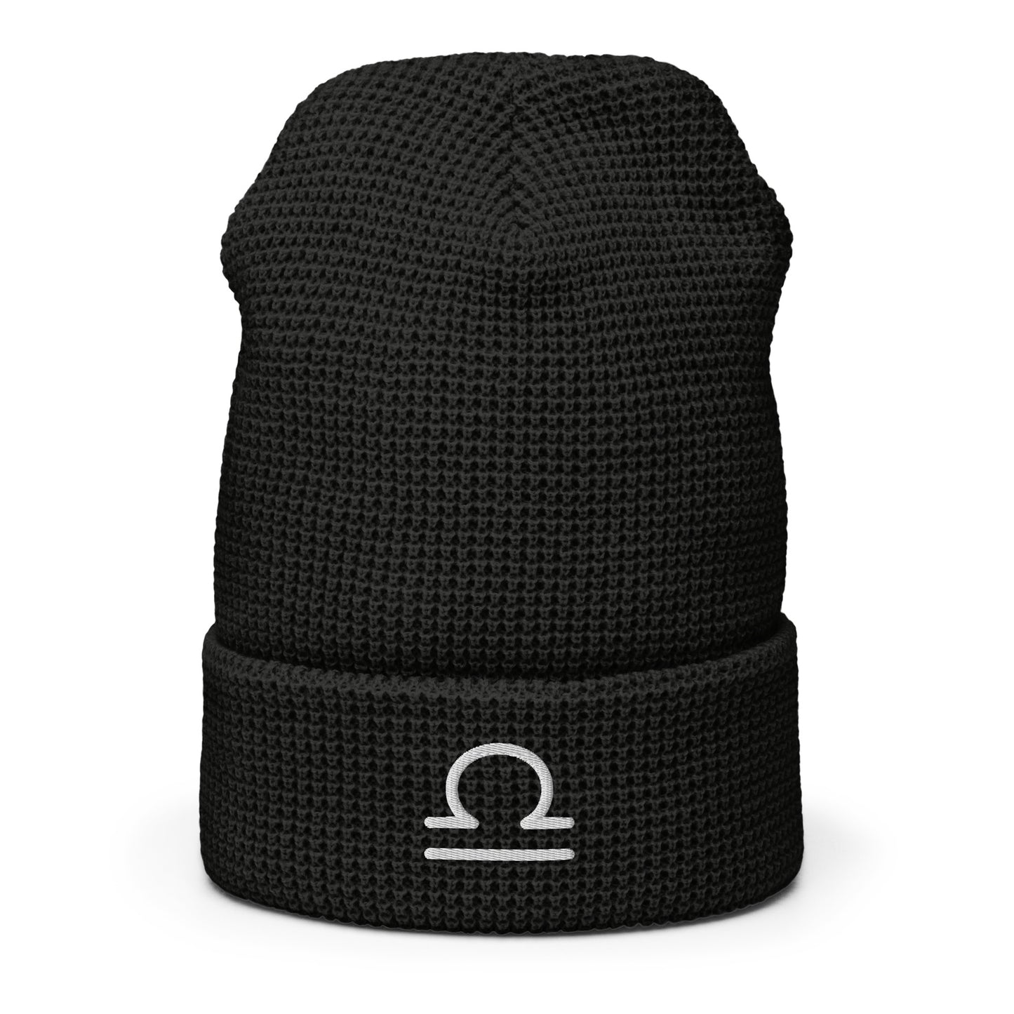 White Libra Waffle beanie