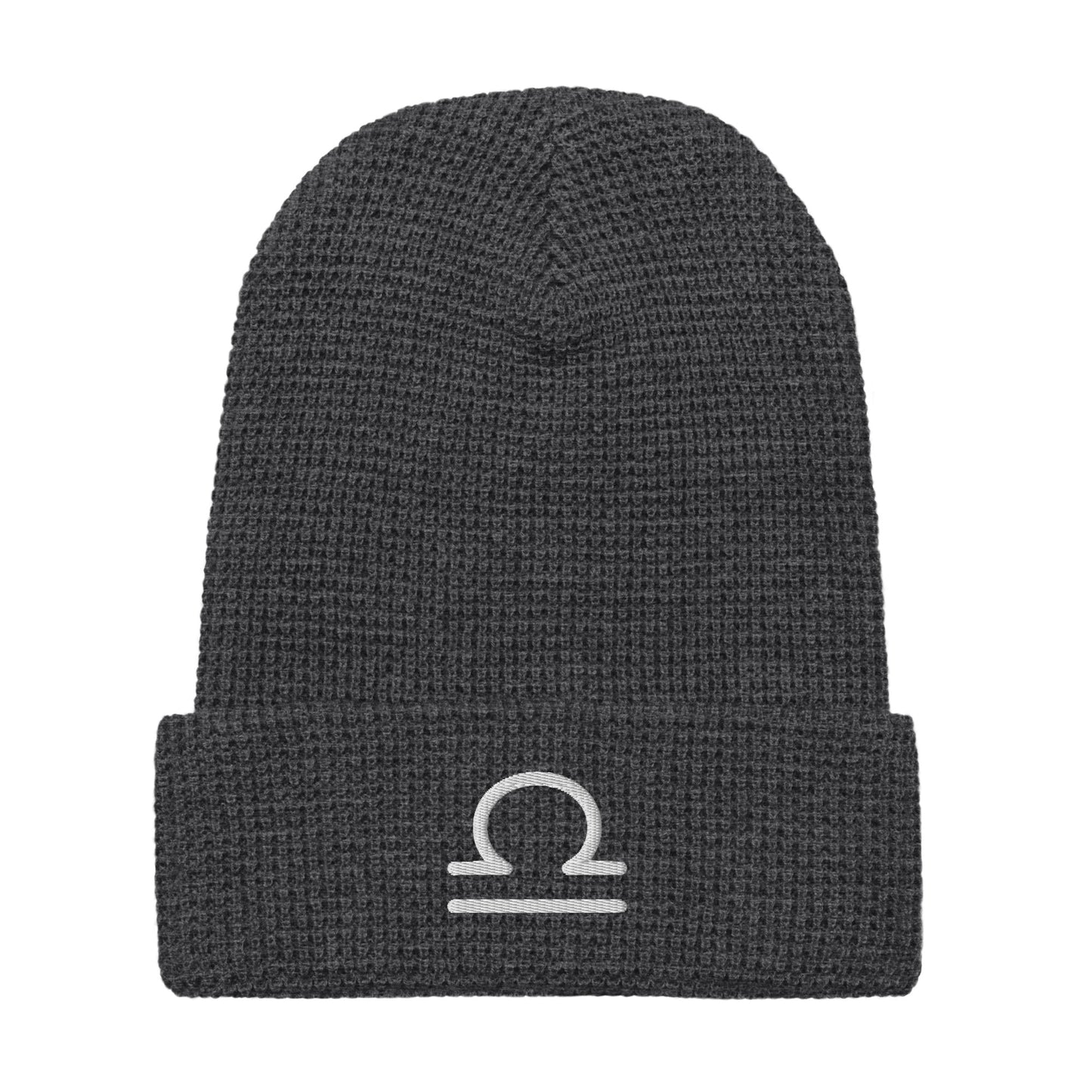 White Libra Waffle beanie