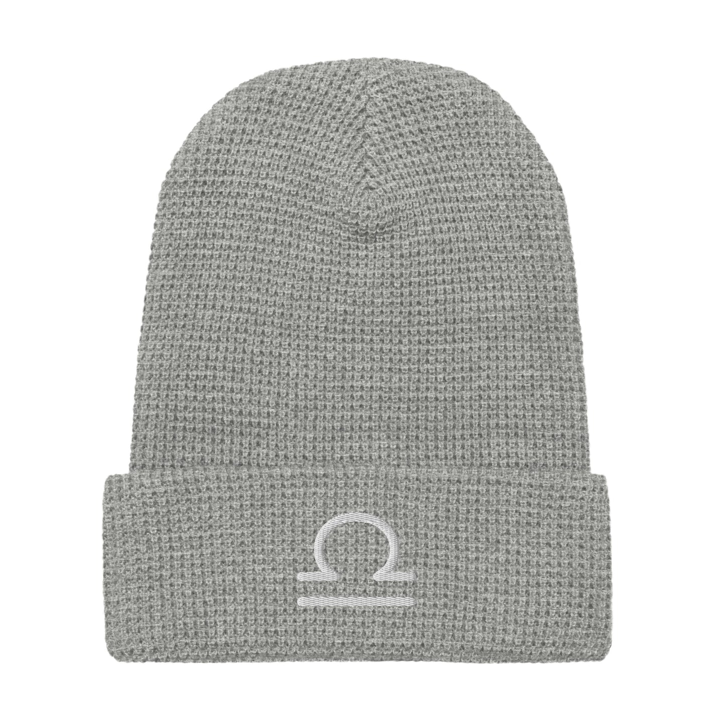 White Libra Waffle beanie