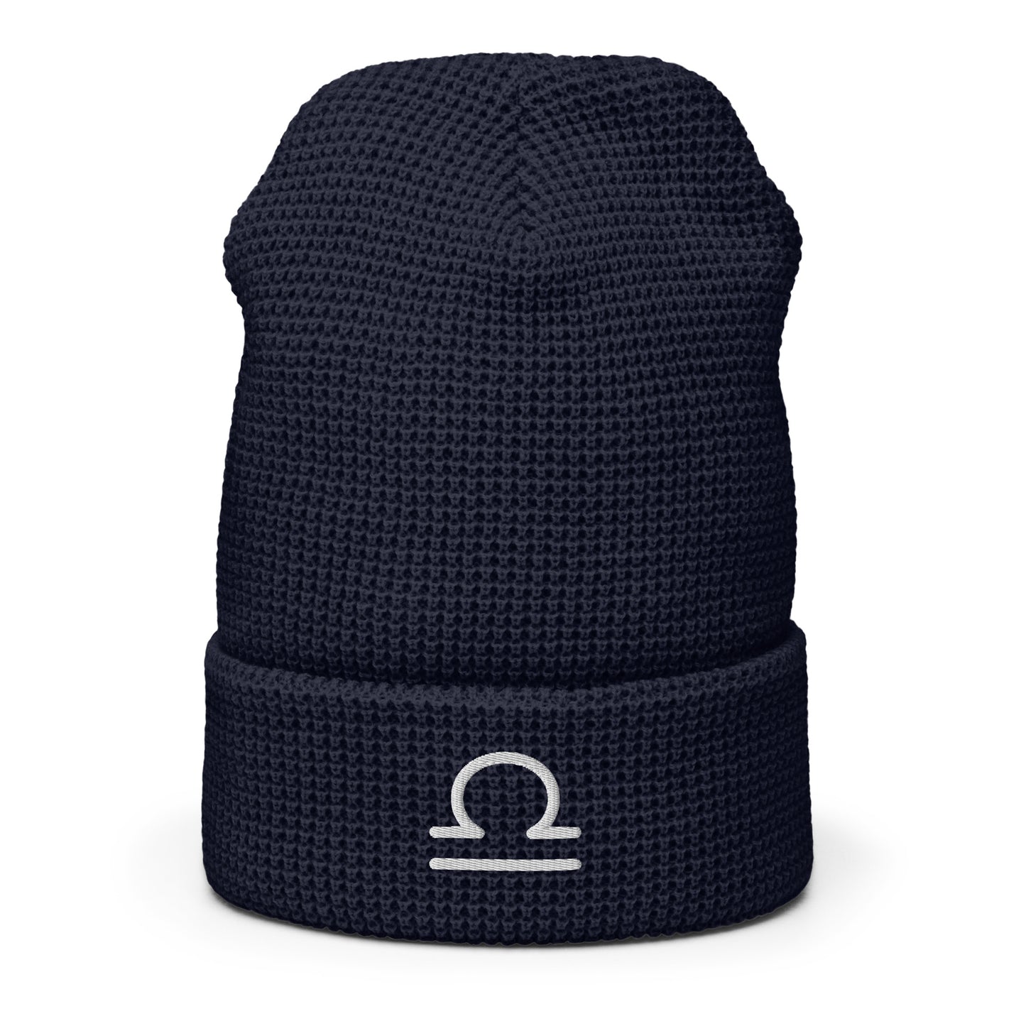 White Libra Waffle beanie