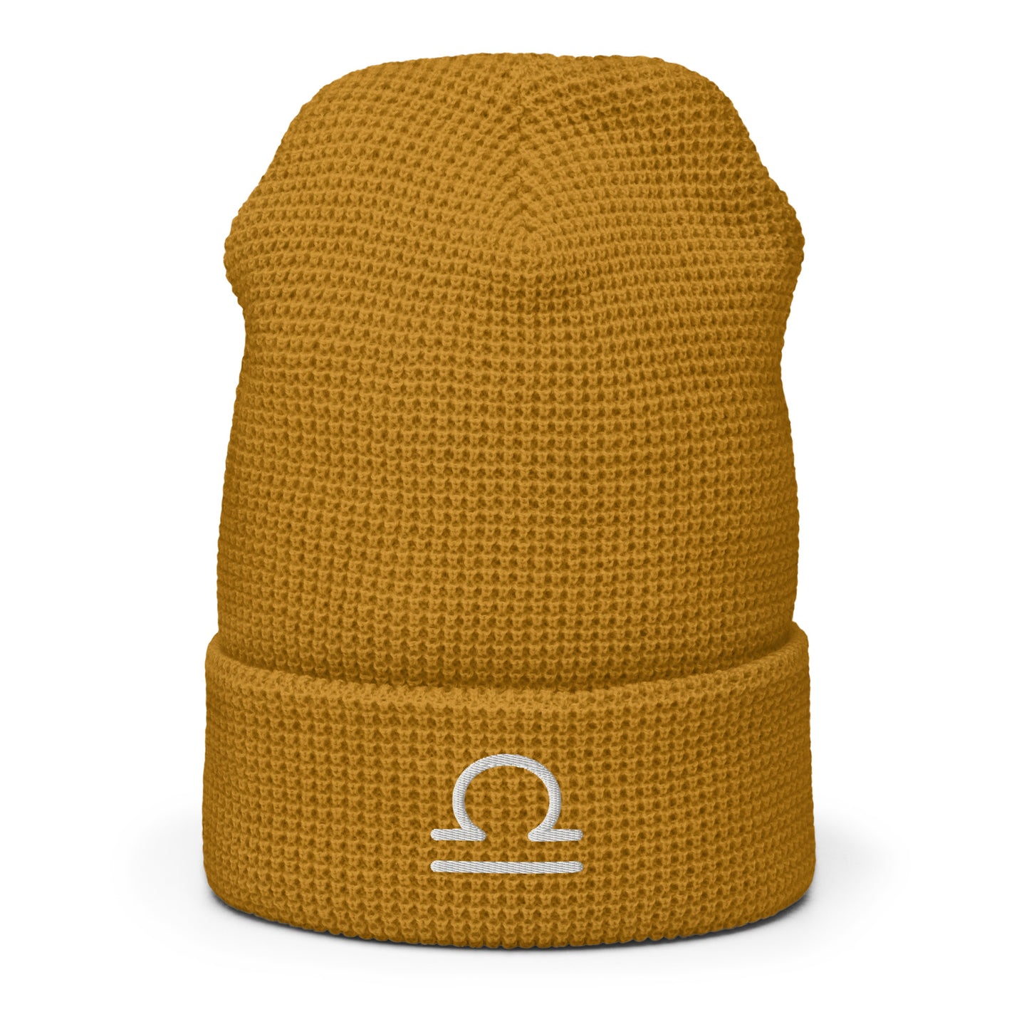 White Libra Waffle beanie
