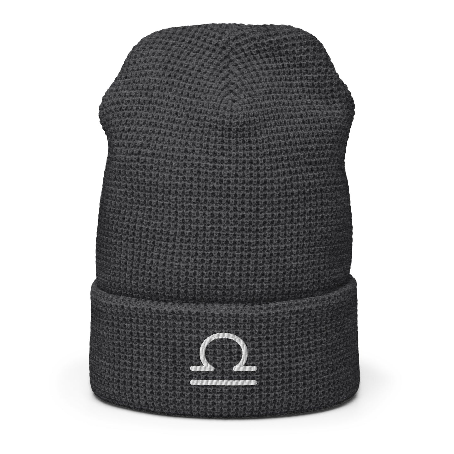 White Libra Waffle beanie