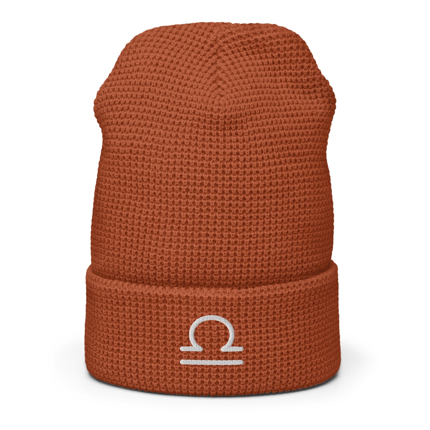 White Libra Waffle beanie