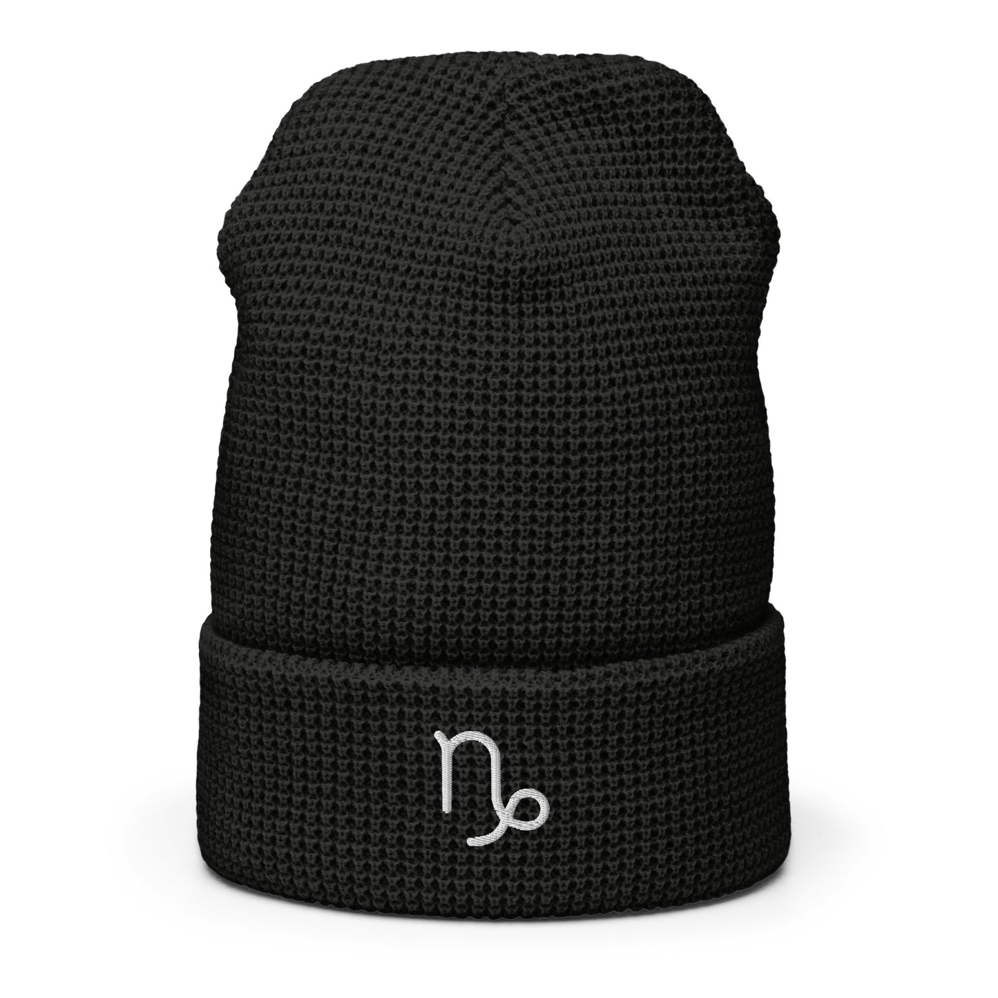 Capricorn in White Waffle beanie